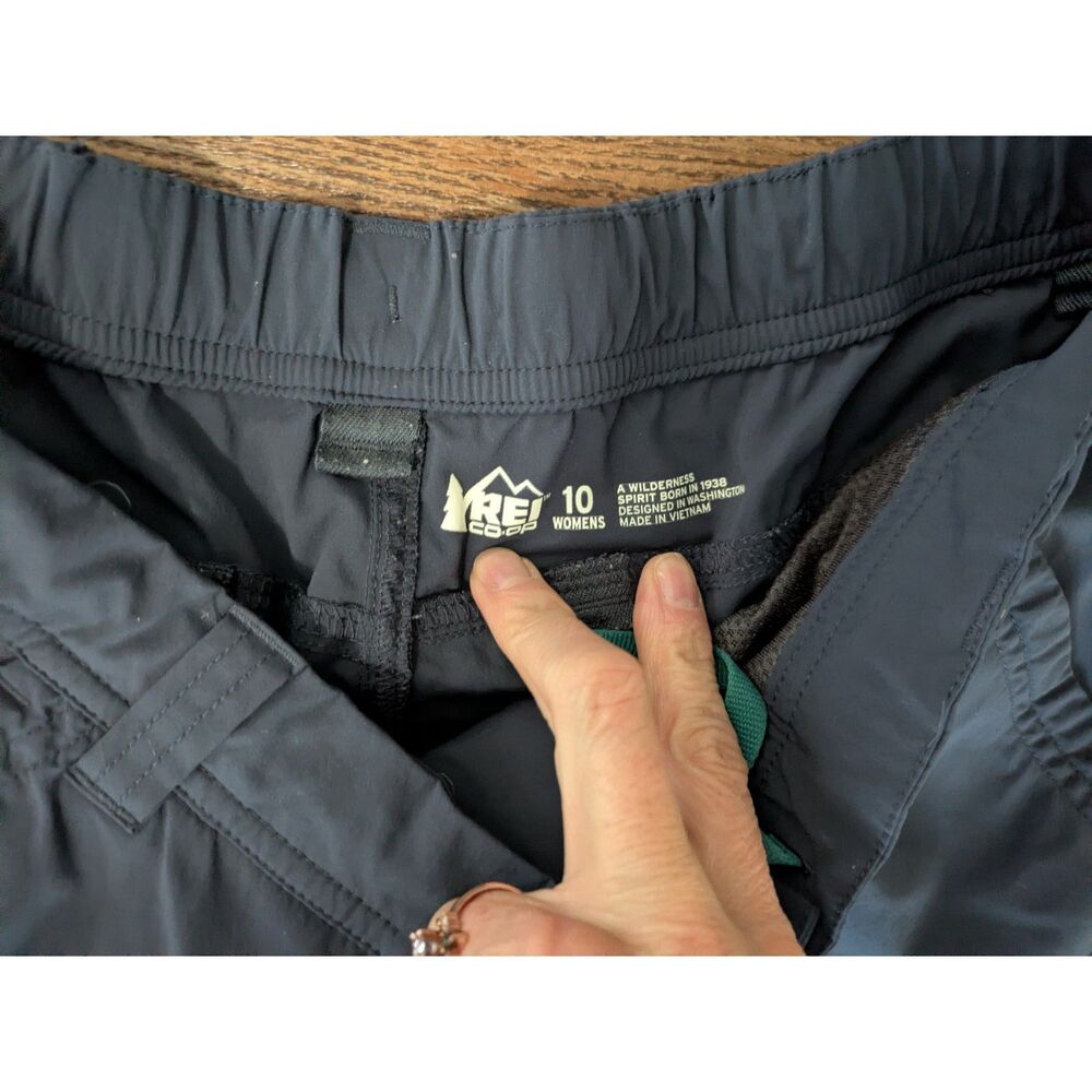REI Trailmade Hiking Pants 10 Blue Women's Cargo Straight Leg Stretch Gorpcore - Picture 2 of 6